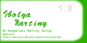 ibolya martiny business card